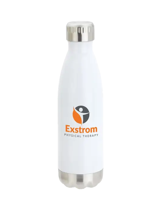 City Go White 17 oz Insulated Bottle w/Exstrom Logo