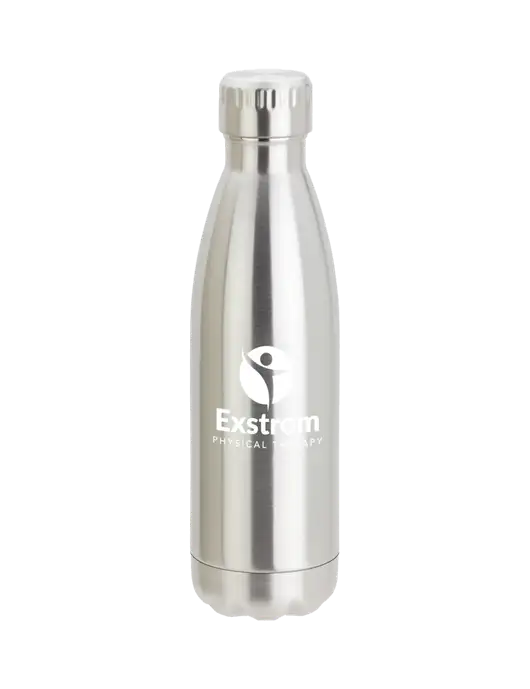 City Go Silver 17 oz Insulated Bottle w/Exstrom Logo