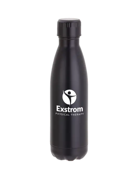 City Go Matte Black 17 oz Insulated Bottle w/Exstrom Logo