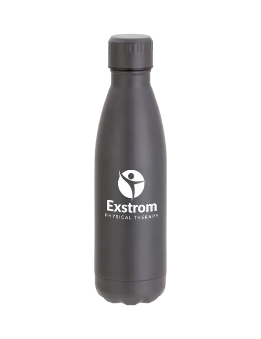 City Go Matte Charcoal 17 oz Insulated Bottle w/Exstrom Logo