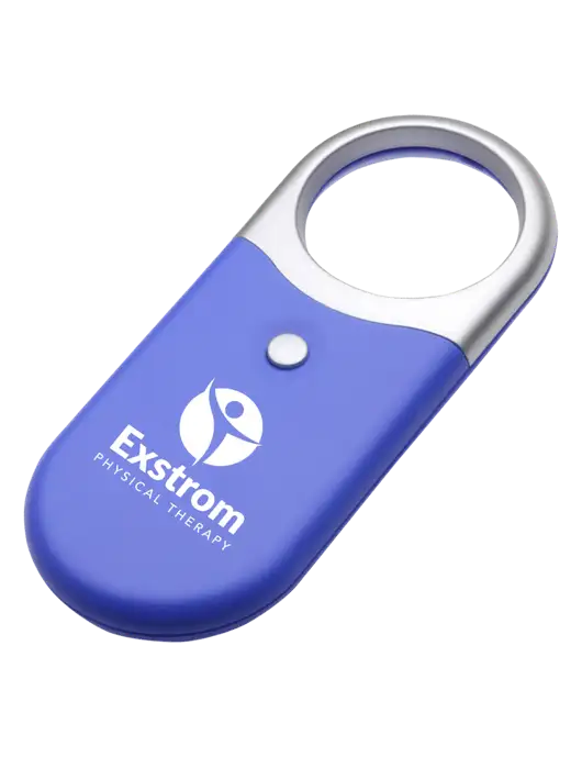 Compact Blue Magnifier Light w/Exstrom Logo