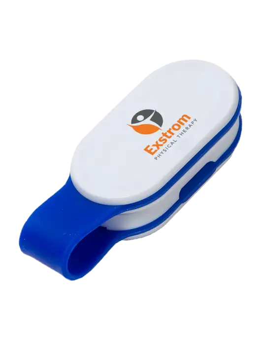 Magna Clip Blue Personal Safety Light w/Exstrom Logo