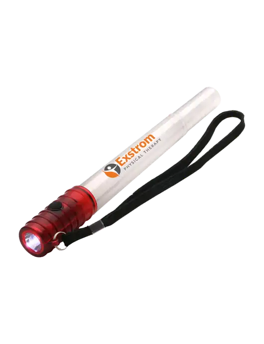 Red Emergency LED Glow Whistle w/Exstrom Logo