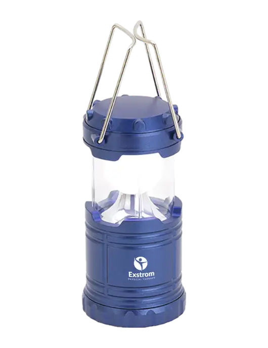 Blue Mini Retro Lantern w/Exstrom Logo