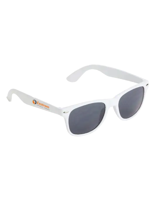 Daytona White Sunglasses w/Exstrom Logo
