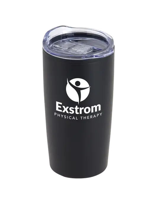 Olympus Black 20 oz Tumbler w/Exstrom Logo