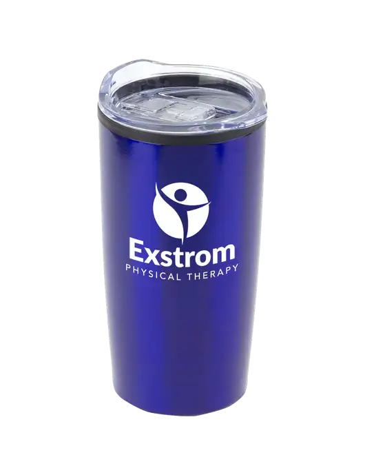 Olympus Blue 20 oz Tumbler w/Exstrom Logo