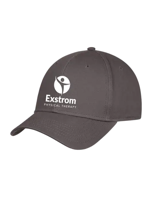 Charcoal Structured Cap Hook & Loop w/Exstrom Logo