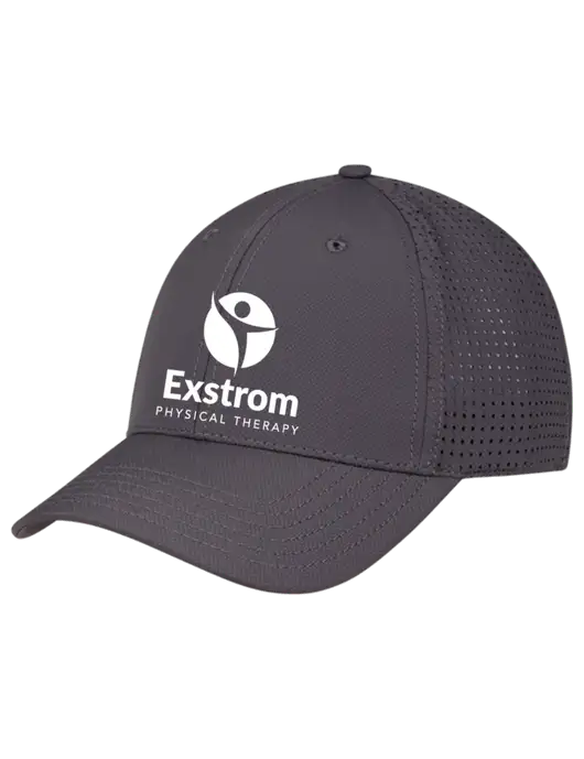 Charcoal Performance Stretchable Cap Hook & Loop w/Exstrom Logo