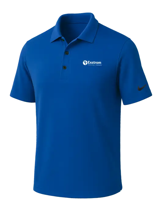 NIKE Dark Royal Dri-Fit Micro Pique Polo w/Exstrom Logo