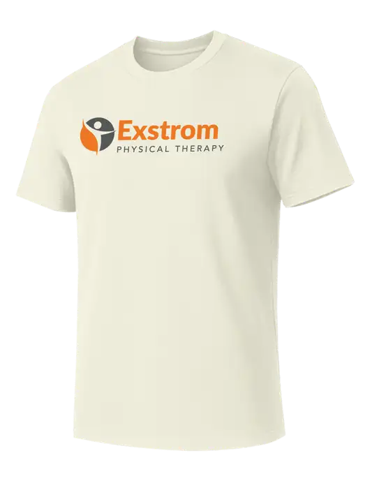 Allmade White Sand Organic Cotton Tee w/Exstrom Logo