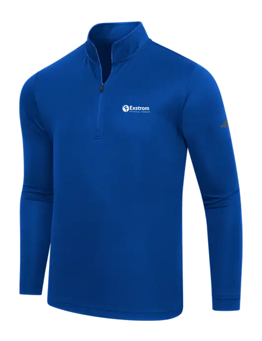 Adidas Royal Lightweight Quarter Zip Pullover w/Exstrom Logo