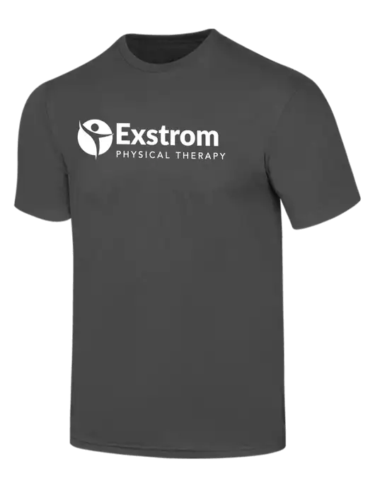 Simply Soft Charcoal 4.5oz  Poly/Combed Ring Spun Cotton T-Shirt w/Exstrom Logo