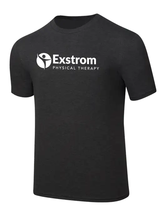 Simply Soft Black Frost 4.5oz  Poly/Combed Ring Spun Cotton T-Shirt w/Exstrom Logo