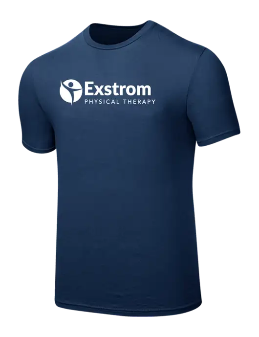 Seriously Soft Deep Slate Blue T-Shirt w/Exstrom Logo