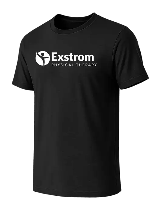 BELLA+CANVAS Black CVC Short Sleeve Tee w/Exstrom Logo