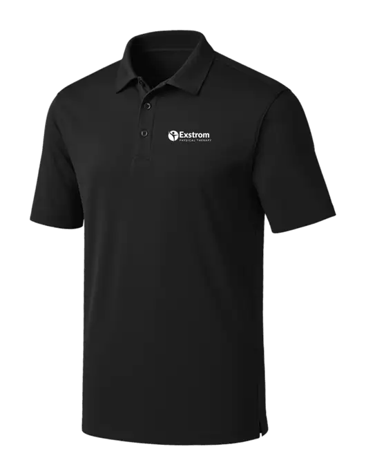 Black Silk Touch Performance Polo w/Exstrom Logo