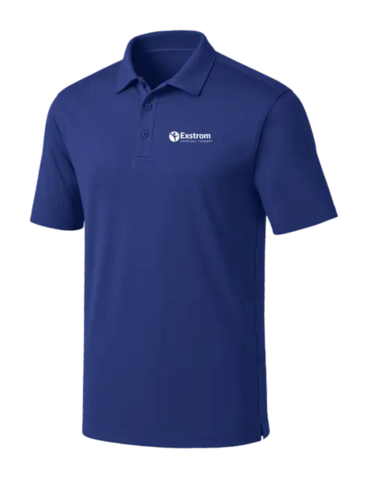 Dark Royal Silk Touch Performance Polo w/Exstrom Logo