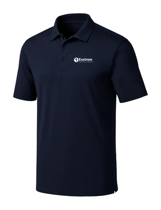 Navy Silk Touch Performance Polo w/Exstrom Logo