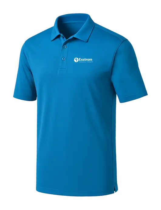 Royal Blue Silk Touch Performance Polo w/Exstrom Logo