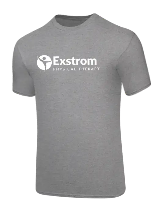 Core Blend Medium Grey Heather T-Shirt w/Exstrom Logo