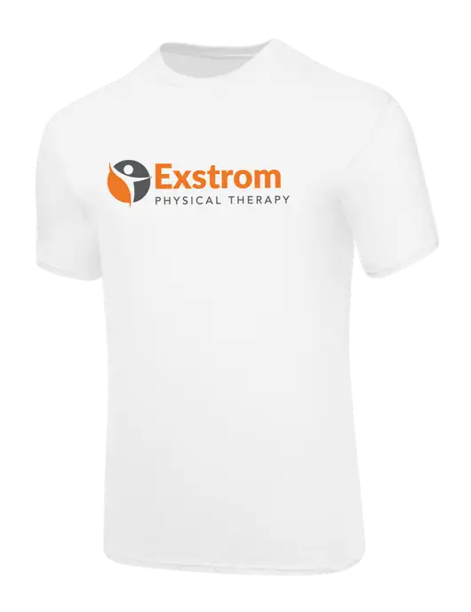 Core Blend White T-Shirt w/Exstrom Logo