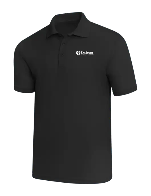 Black PosiCharge RacerMesh Polo w/Exstrom Logo