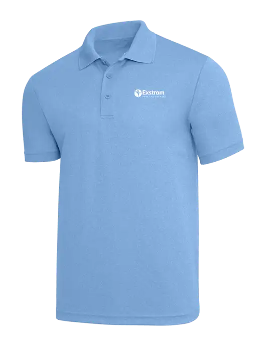 Light Royal Heather PosiCharge RacerMesh Polo w/Exstrom Logo