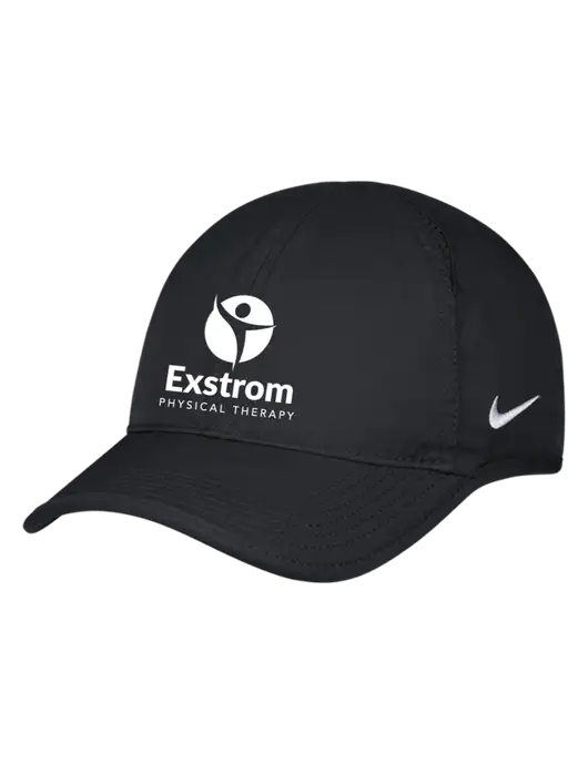 Nike Black Featherlight Cap w/Exstrom Logo