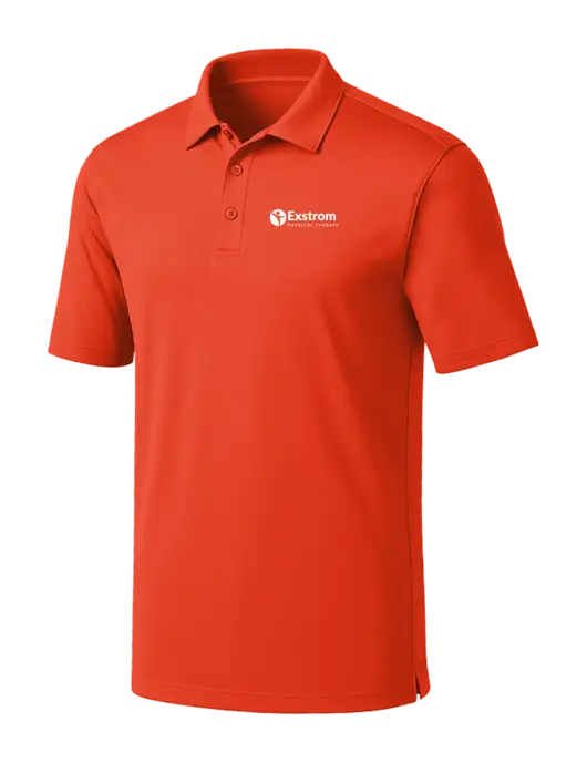 Orange Silk Touch Performance Polo w/Exstrom Logo