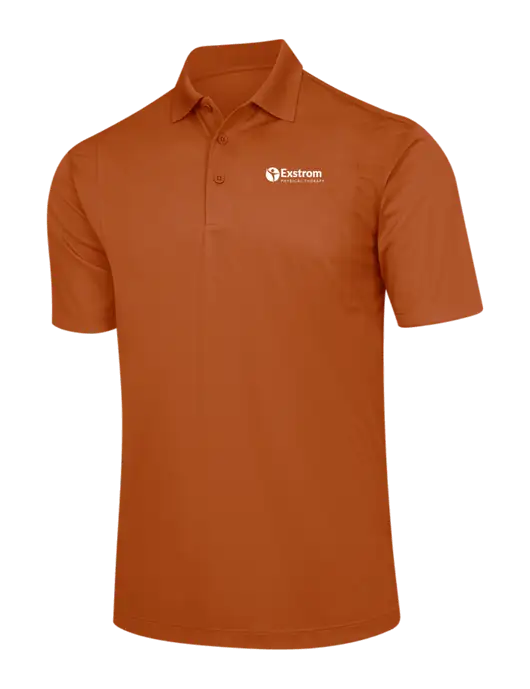Burnt Orange Micropique Sport-Wick Polo w/Exstrom Logo