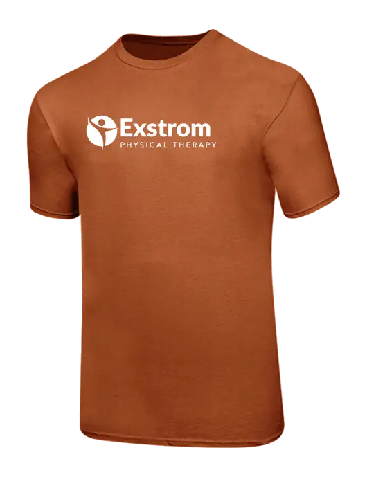Ring Spun Burnt Orange 4.5 oz T-Shirt w/Exstrom Logo