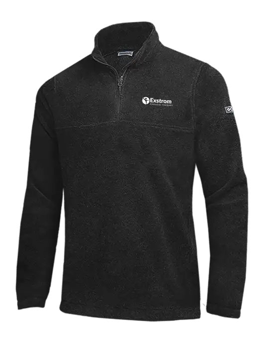 Columbia Black Steens Mountain Fleece 1/2 Zip Pullover w/Exstrom Logo
