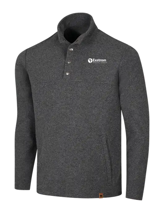 Russell Outdoors Dark Grey Heather Basin Snap Pullover w/Exstrom Logo