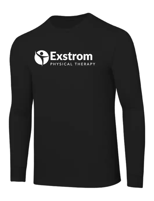 Core Blend Black Long Sleeve Tee w/Exstrom Logo