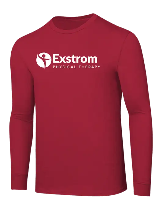 Core Blend Red Long Sleeve Tee w/Exstrom Logo