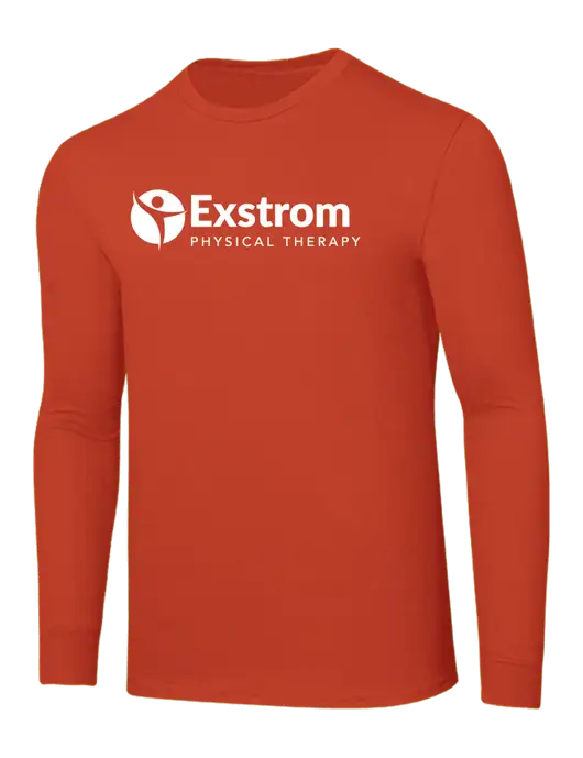 Core Blend Dark Orange Long Sleeve Tee w/Exstrom Logo