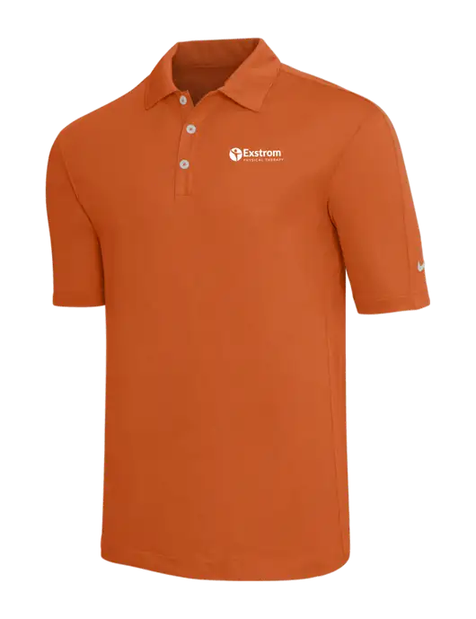 Nike Orange Tech Sport Dri-FIT Polo w/Exstrom Logo