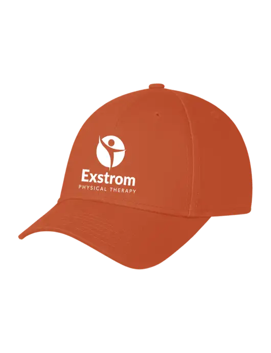 Burnt Orange Structured Cap Hook & Loop w/Exstrom Logo