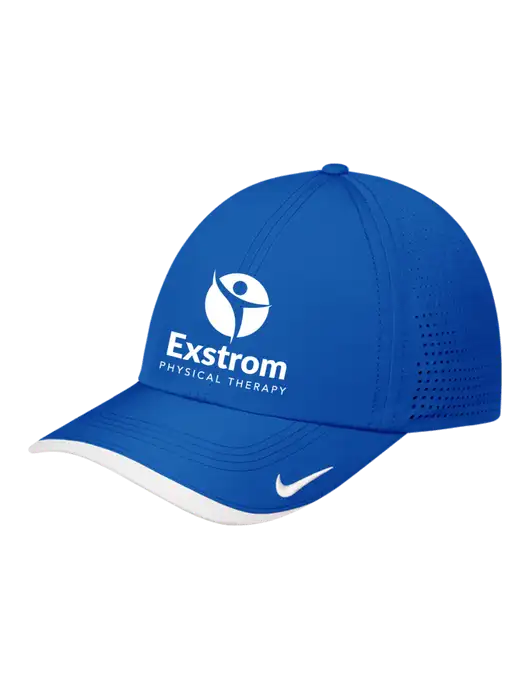 Nike Royal/White Dri-FIT Perforated Performance Cap w/Exstrom Logo