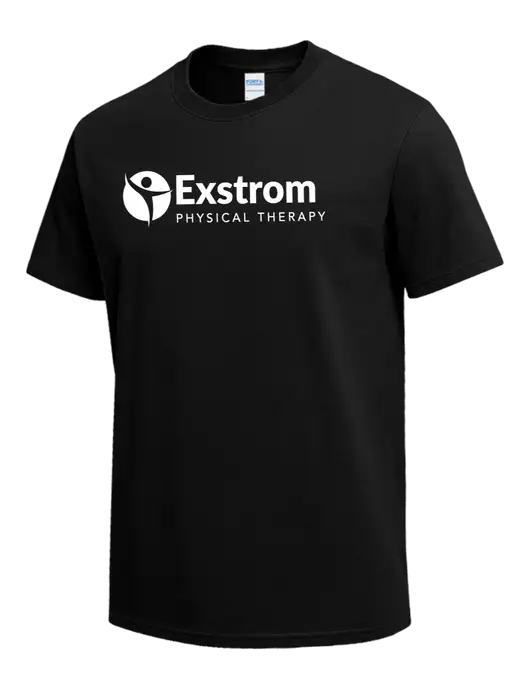 Black Heavyweight 6.1 oz T-Shirt w/Exstrom Logo