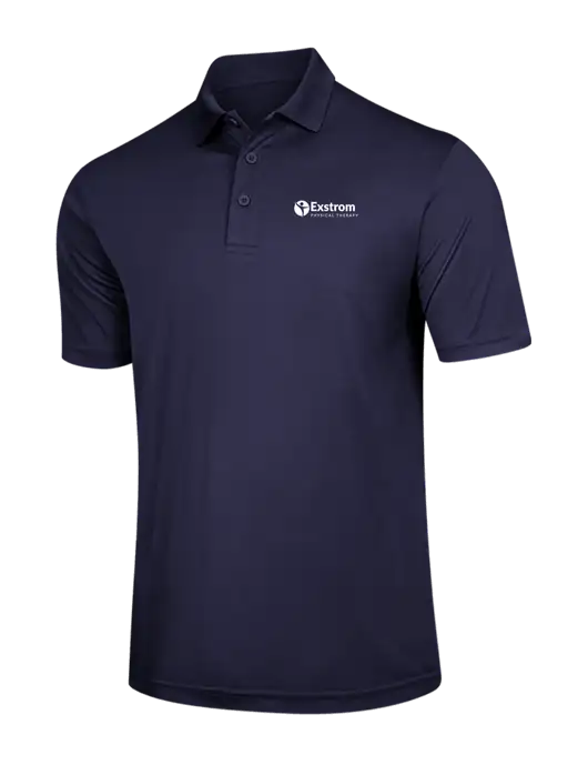 Navy PosiCharge Competitor Polo w/Exstrom Logo