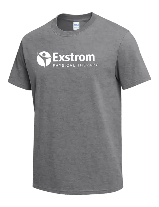 Medium Grey Heather Heavyweight 6.1 oz T-Shirt w/Exstrom Logo