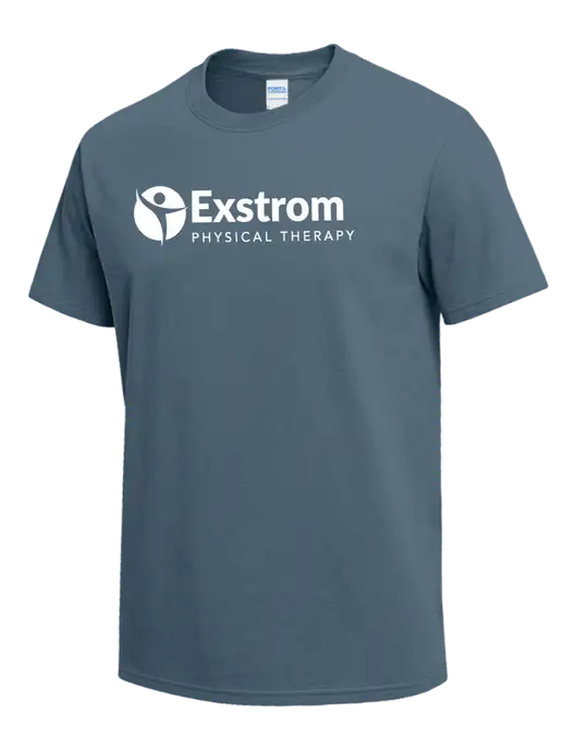 Slate Blue Heavyweight 6.1 oz T-Shirt w/Exstrom Logo