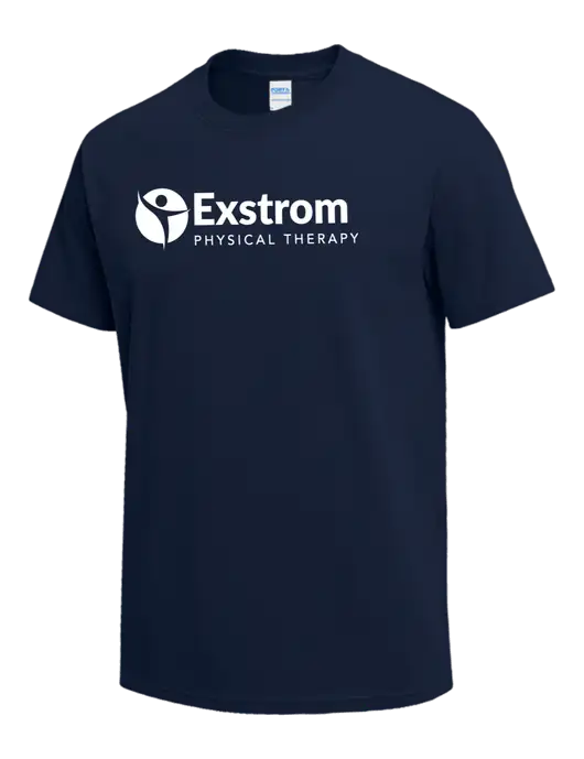 Navy Heavyweight 6.1 oz T-Shirt w/Exstrom Logo