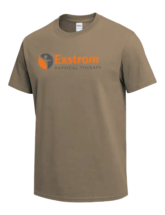 Dark Tan Heavyweight 6.1 oz T-Shirt w/Exstrom Logo