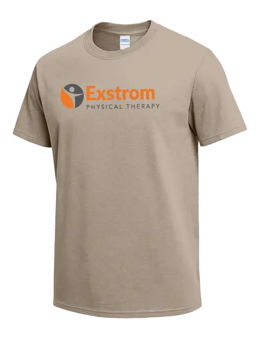 Tan Heavyweight 6.1 oz T-Shirt w/Exstrom Logo