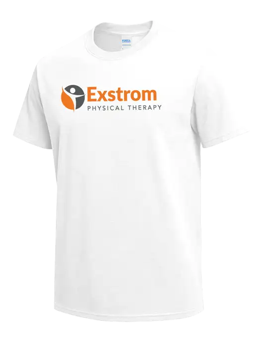 White Heavyweight 6.1 oz T-Shirt w/Exstrom Logo