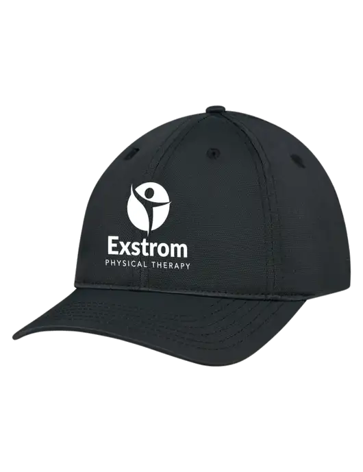 Black Nylon Twill Performance Cap w/Exstrom Logo