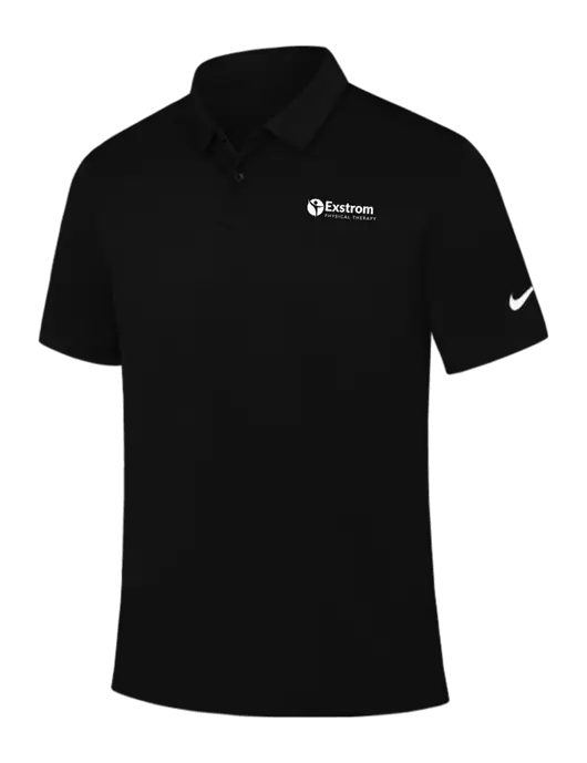 Nike Black Dry Essential Solid Polo w/Exstrom Logo